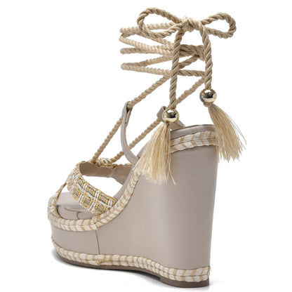 Beige Wedge- 11 - Stela The Shoetique